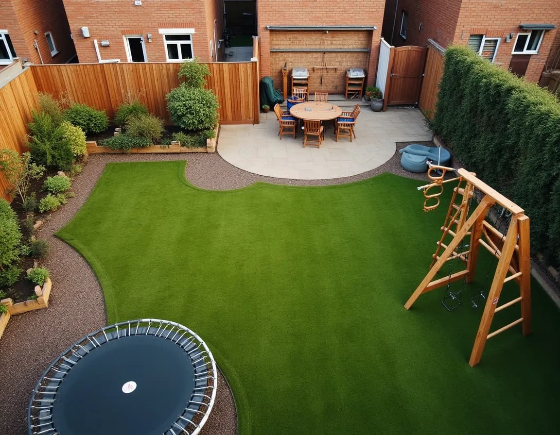 A family garden laid out in the Garden Plans designer