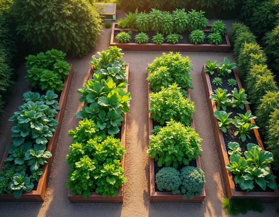 A veg plot laid out in the Garden Plans designer
